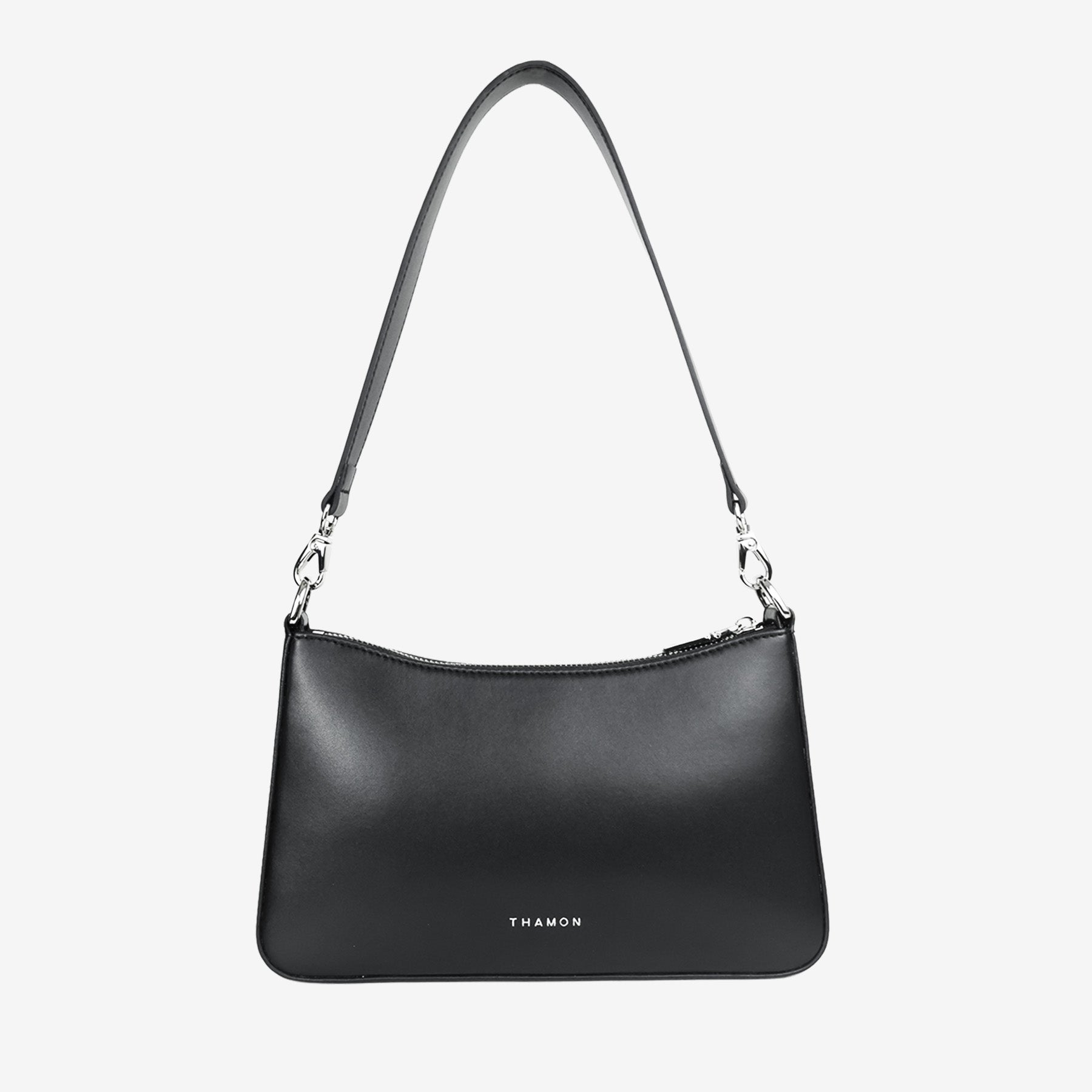Black Maki bag back view, crafted from Leaftex and recycled microfiber vegan leather