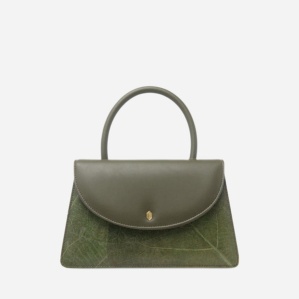 Front Forest Green Ellie Mini Handbag by Thamon