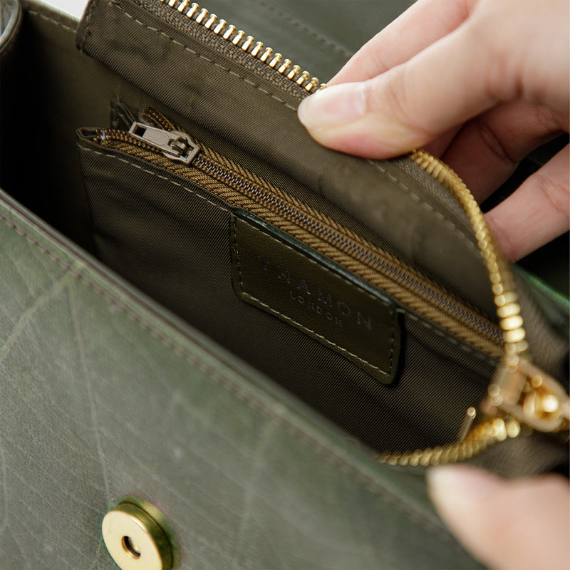 Inner Forest Green Ellie Mini Handbag by Thamon