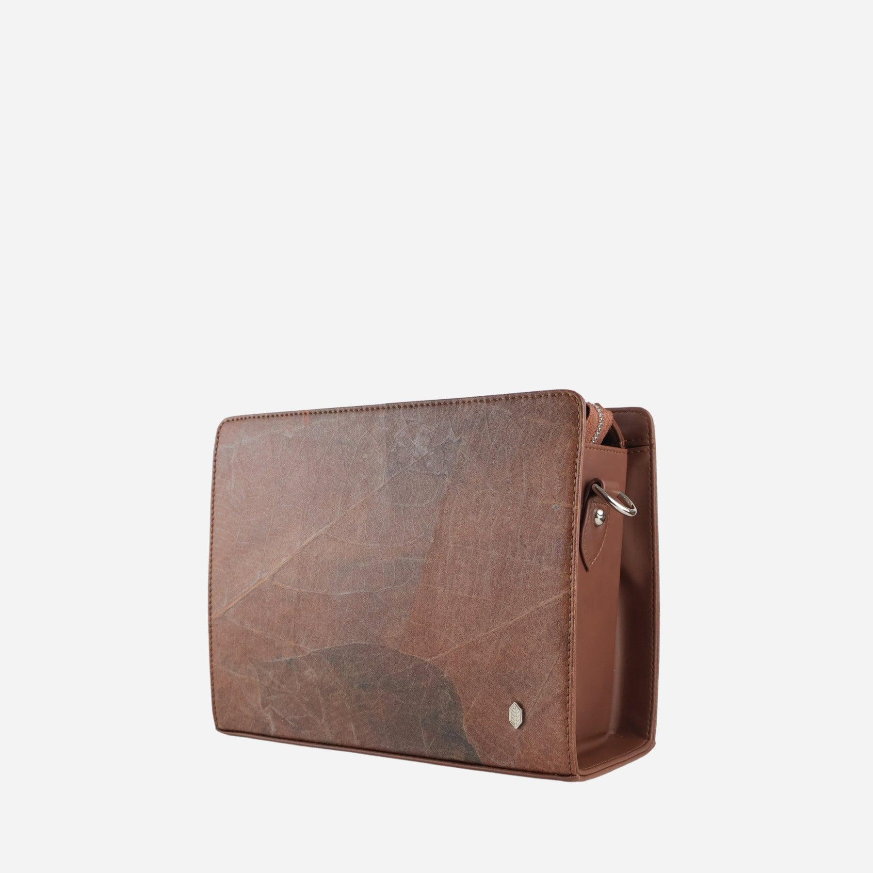 Side Walnut Brown Ingrid Bag by Thamon