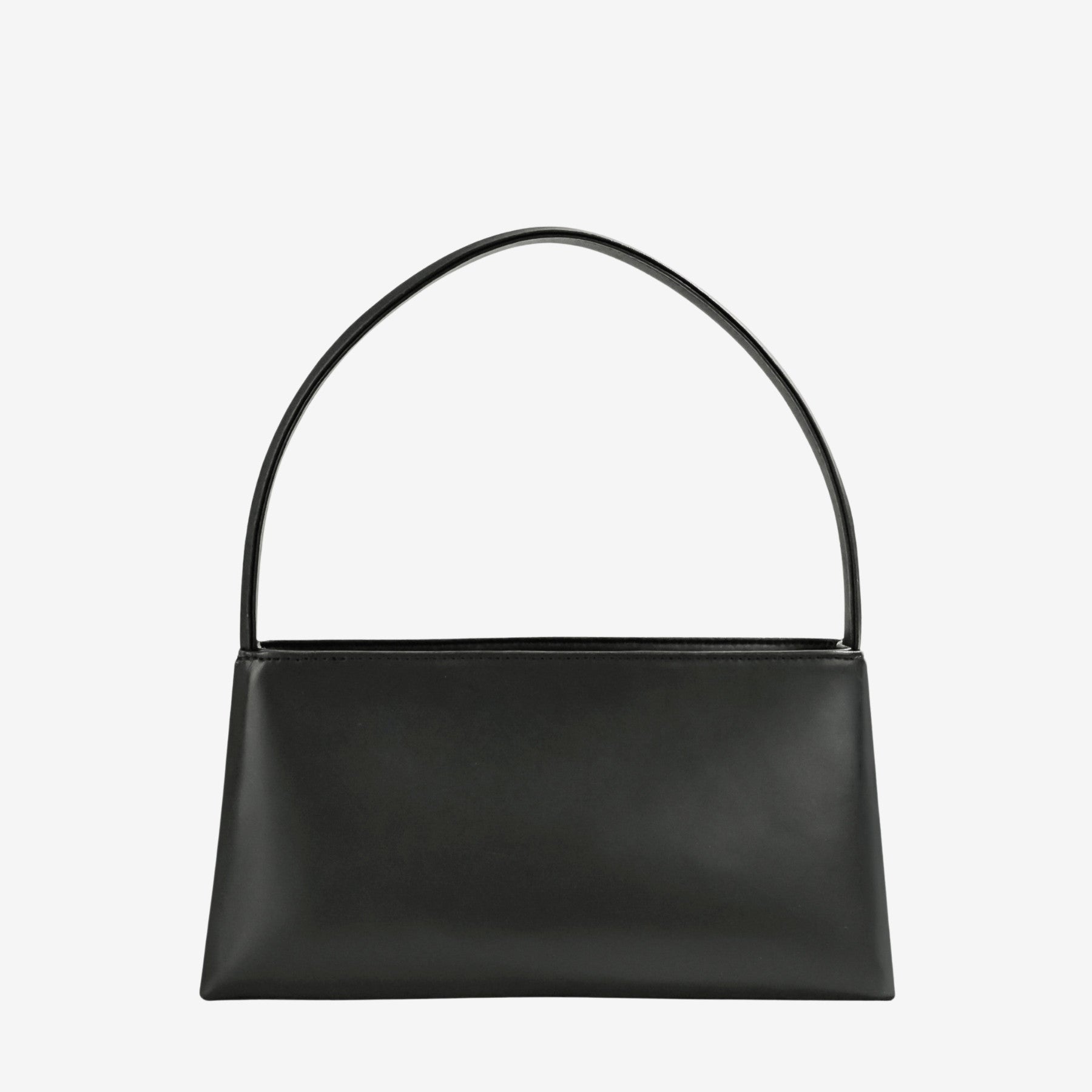 Back view of IVES bag in black leaf leather showing deep tone organic leaf structures
