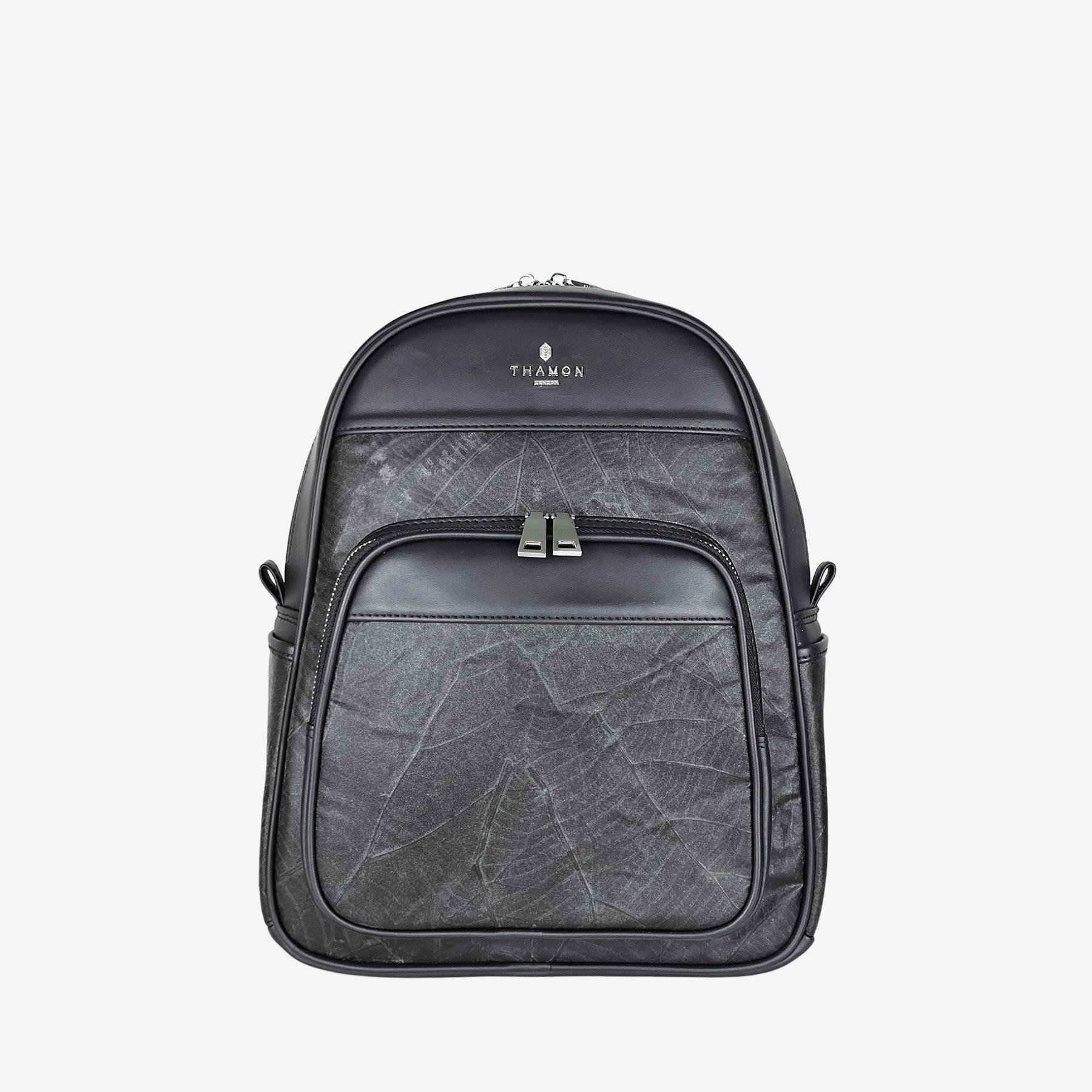 Foglia Vegan Backpack Black Thamon - Main Image