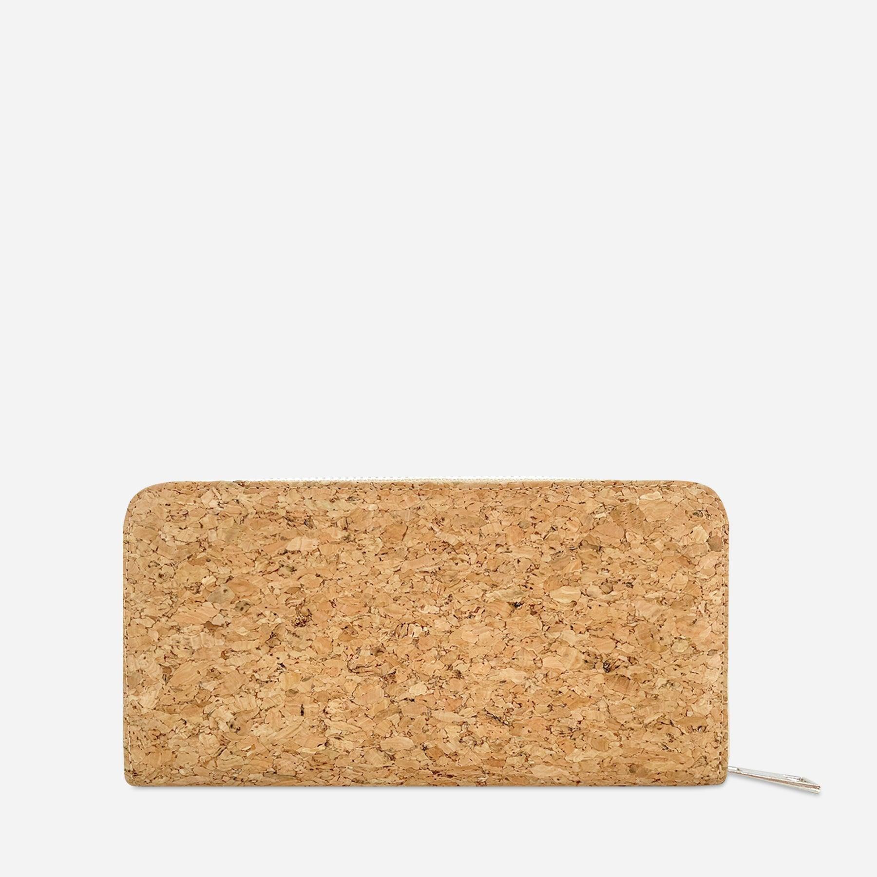 Back Cork Zip Around Wallet by Thamon