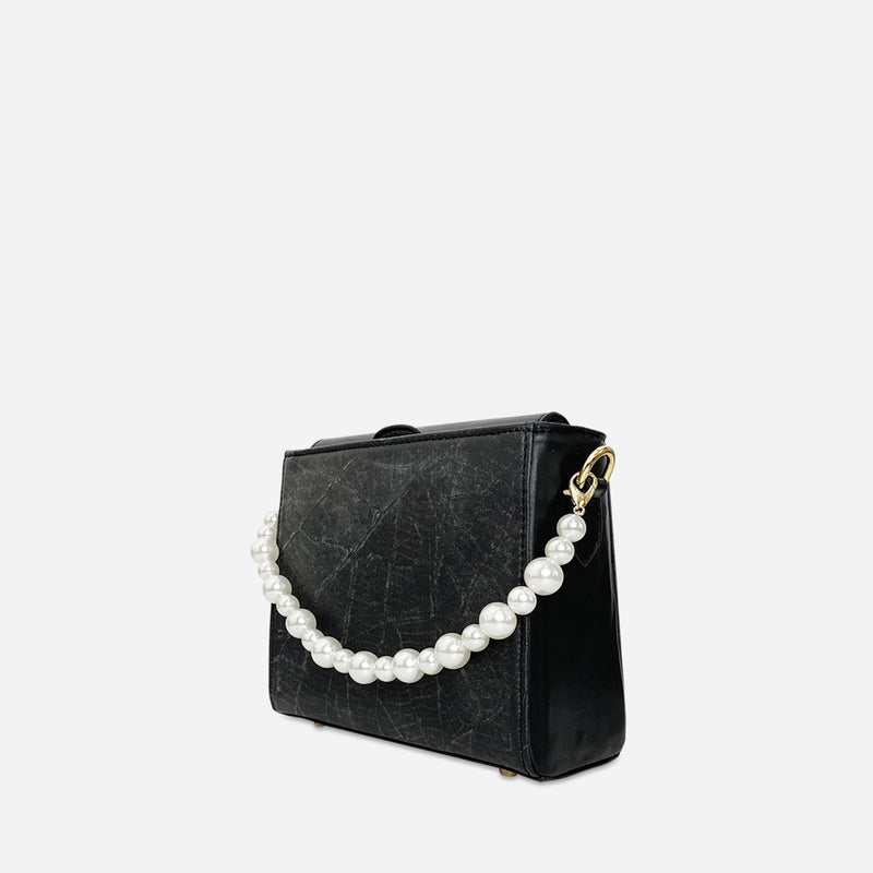 Side Black Pearl Crossbody Bag by Thamon