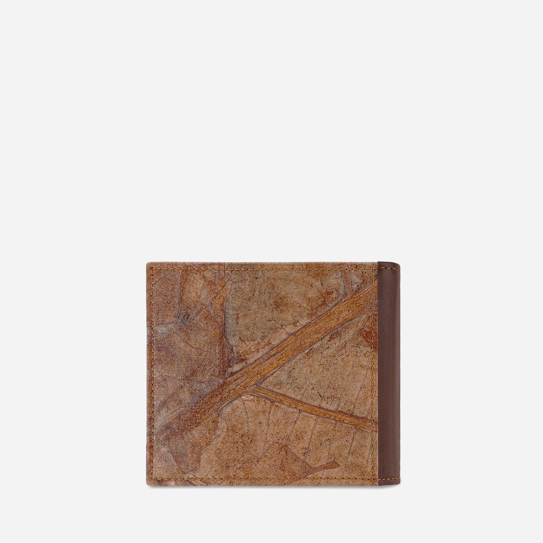 Back Spice Brown Oliver Vegan Wallet made from Micro Fiber by Thamon