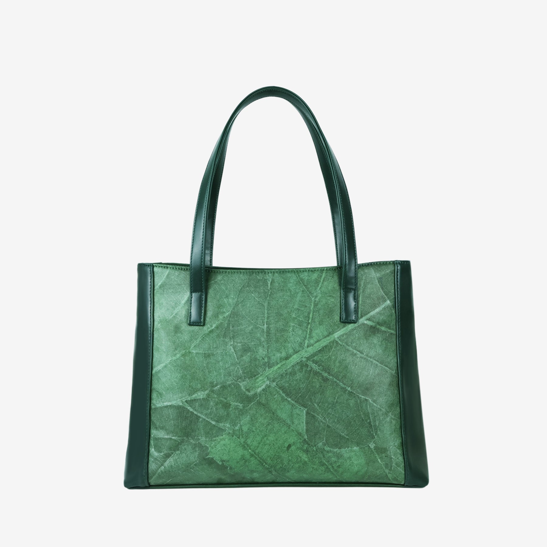 Back Forest Green Leaves Tote Bag by Thamon