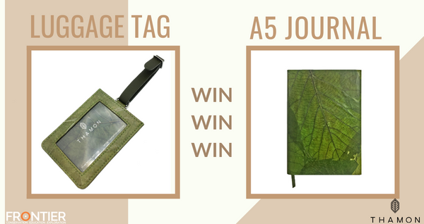 WIN! A chance to get free A5 leaf journal and luggage tag.