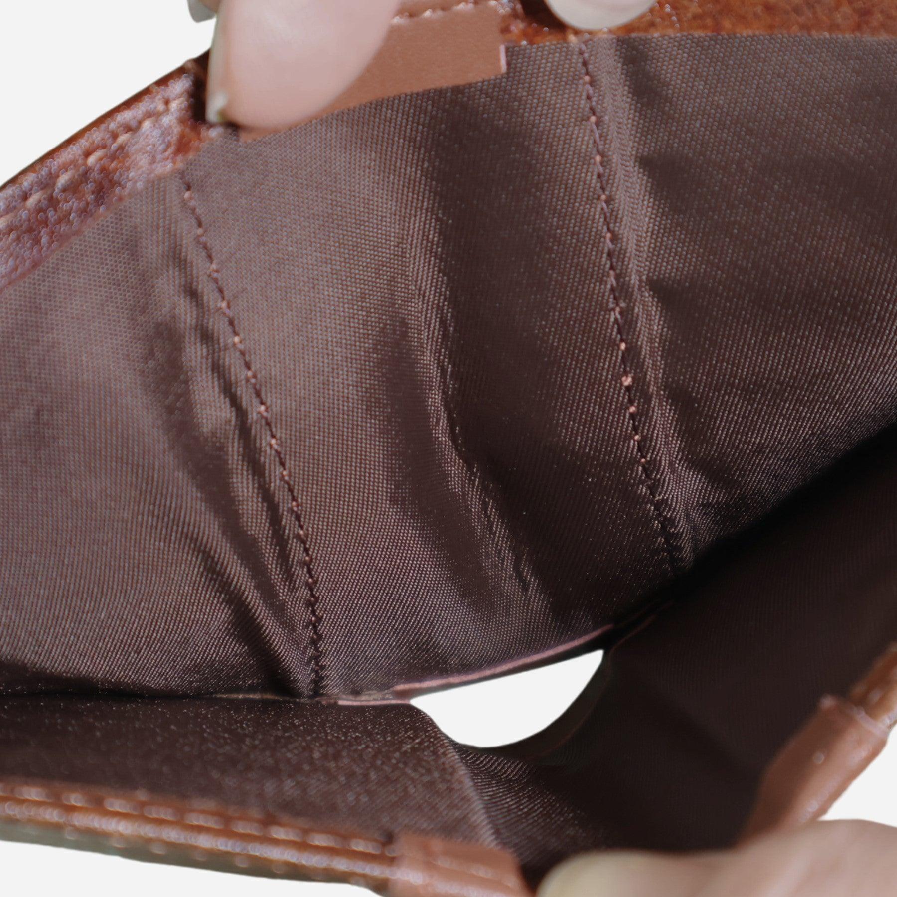 Inner Spice Brown Leaf Bifold Card Wallet made from Micro Fiber by Thamon