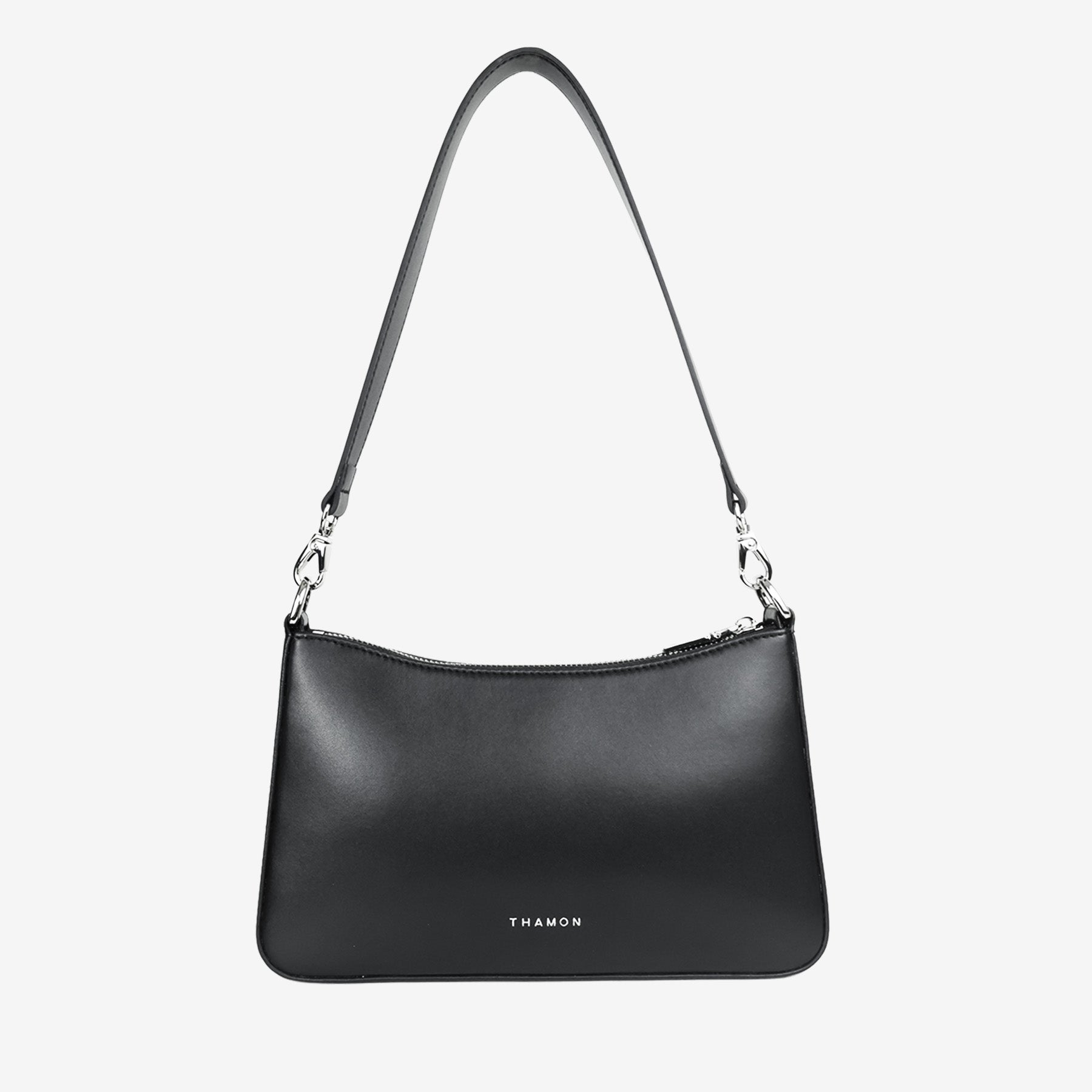 Black Maki bag back view, crafted from Leaftex and recycled microfiber vegan leather