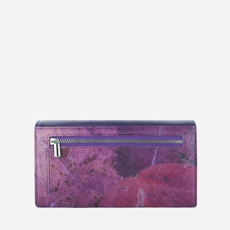 Back Purple Lavender Fold-Over Purse by Thamon