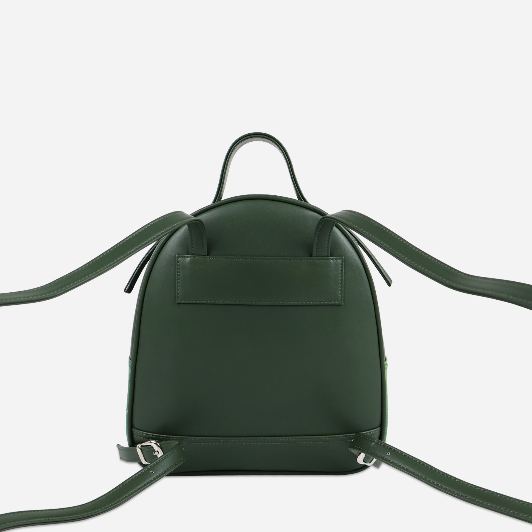 Rachel small backpack - Forest green leaf leather