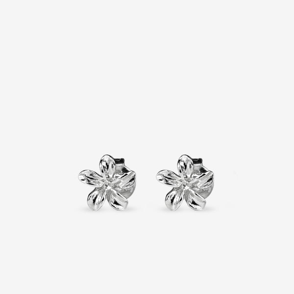 Frangipani Flower Stud Earrings