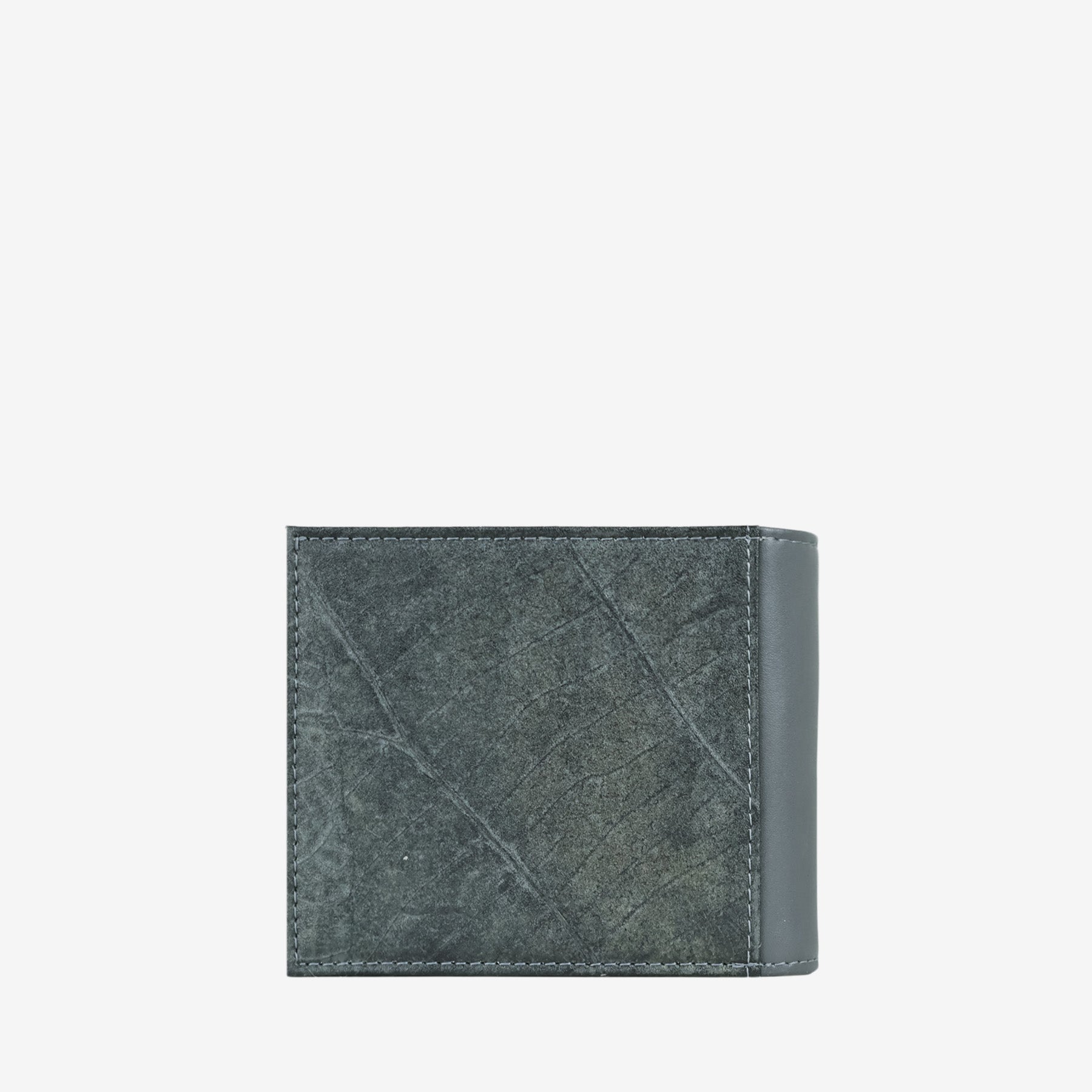Back Grey Oliver Vegan Wallet made from Micro Fiber by Thamon