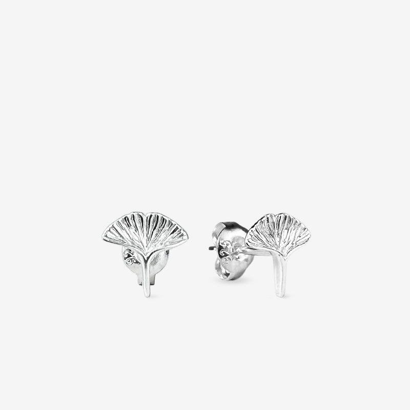 Ginkgo Leaf Stud Earrings