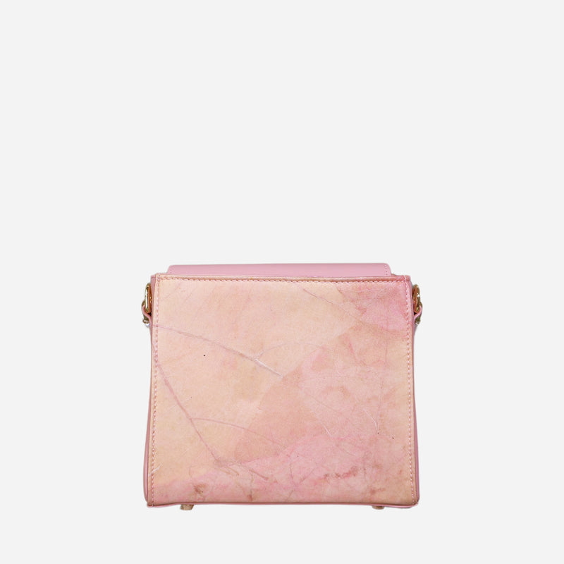 Back Blossom Pink Pearl Crossbody leather bag by Thamon