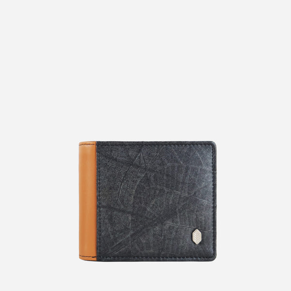 Front Spice Brown And Black Vegan Coin Wallet by Thamon