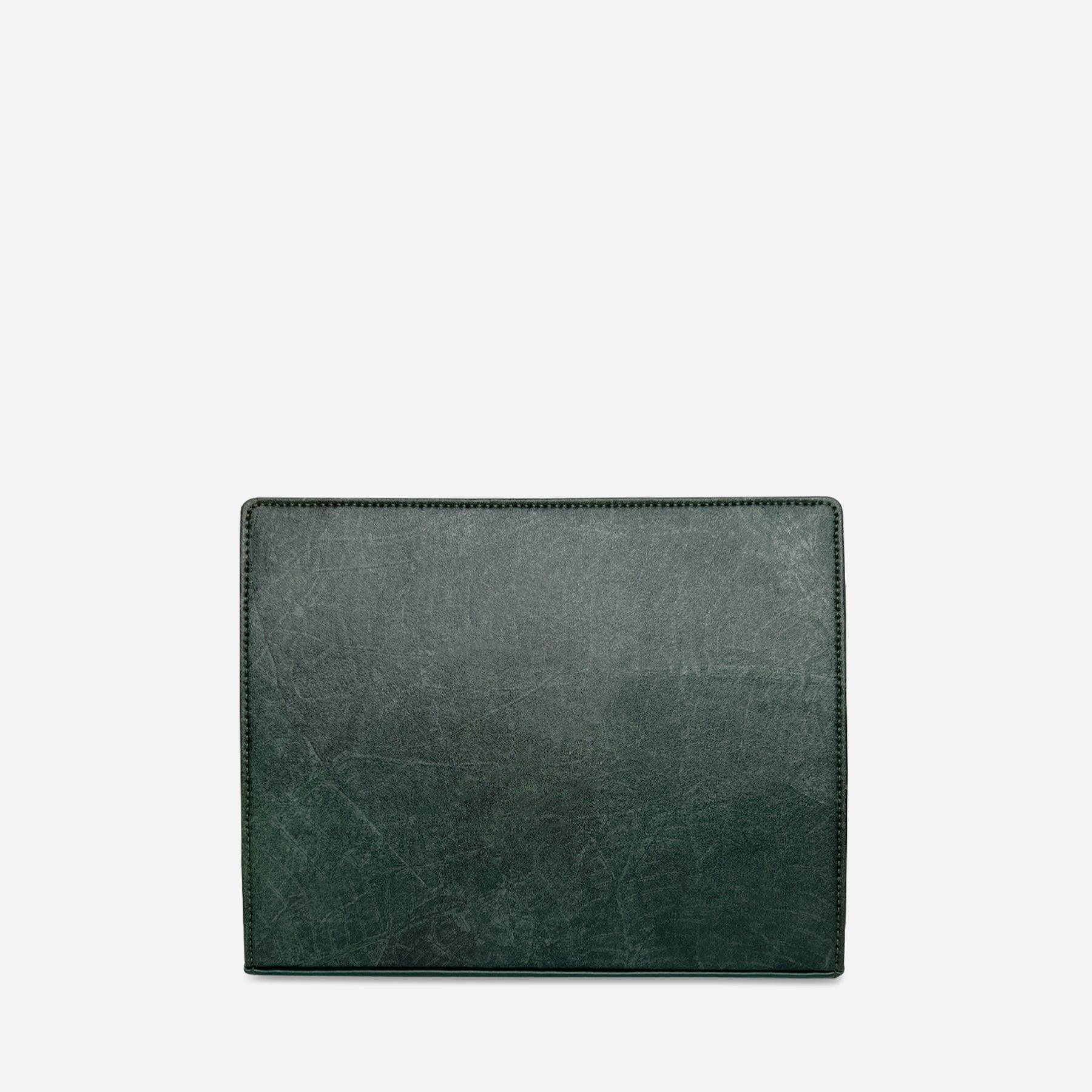 Back view of the Forest Green Ingrid Bag by Thamon, made from Leaftex (real leaf leather)
