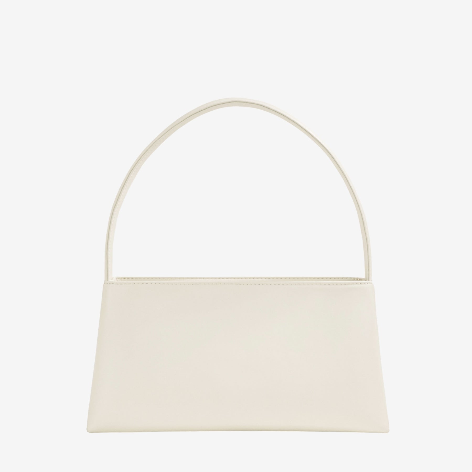 Back view of IVES bag in ivory leaf leather showing subtle natural textures of eco-material