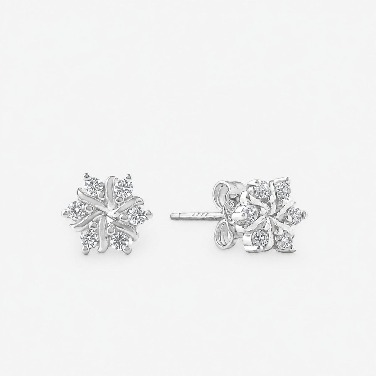 Crystal Snow Stud Earrings