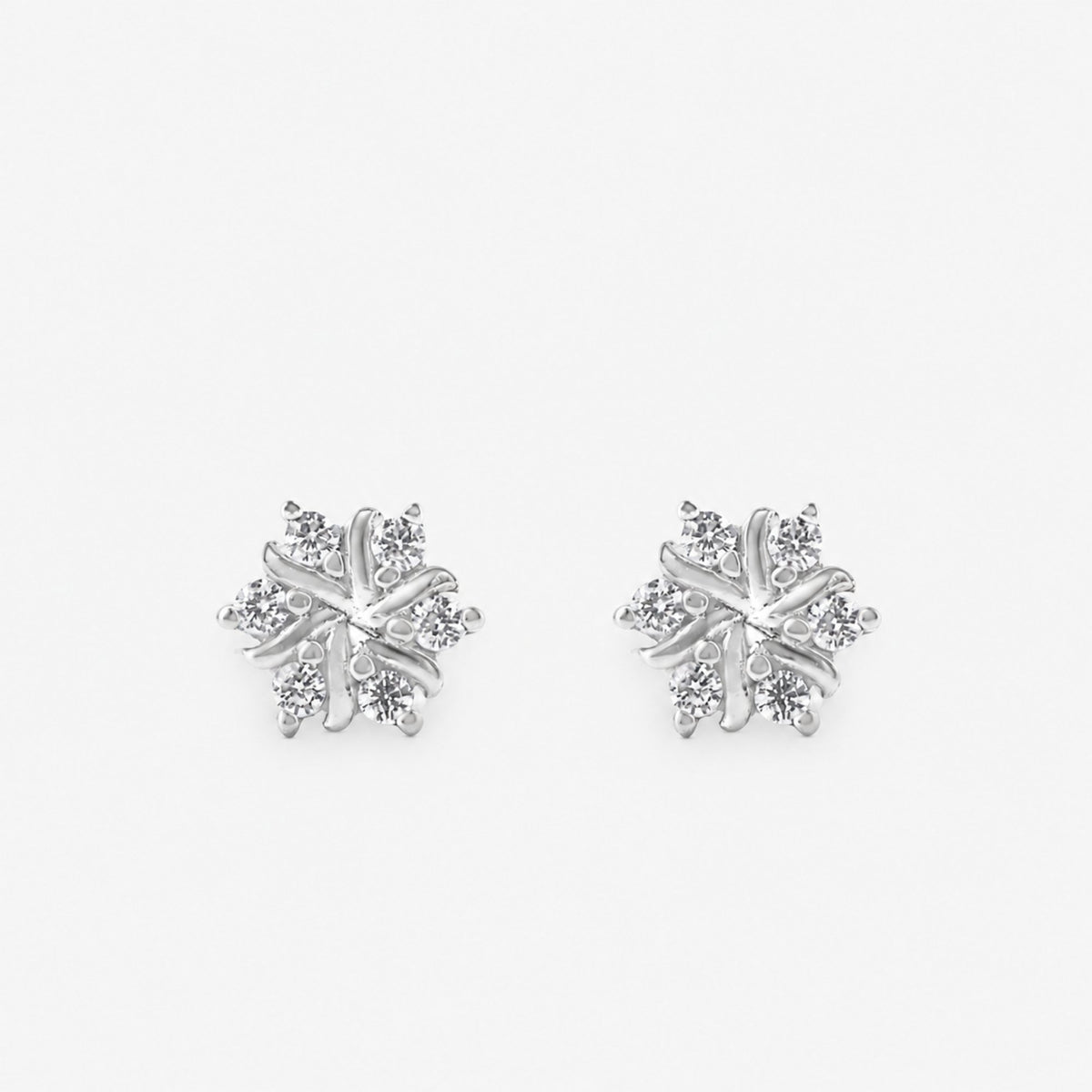 Crystal Snow Stud Earrings