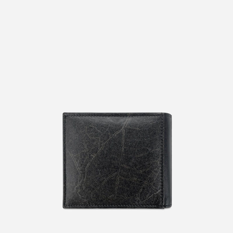 Back Black Oliver Vegan Wallet made from Micro Fiber by Thamon