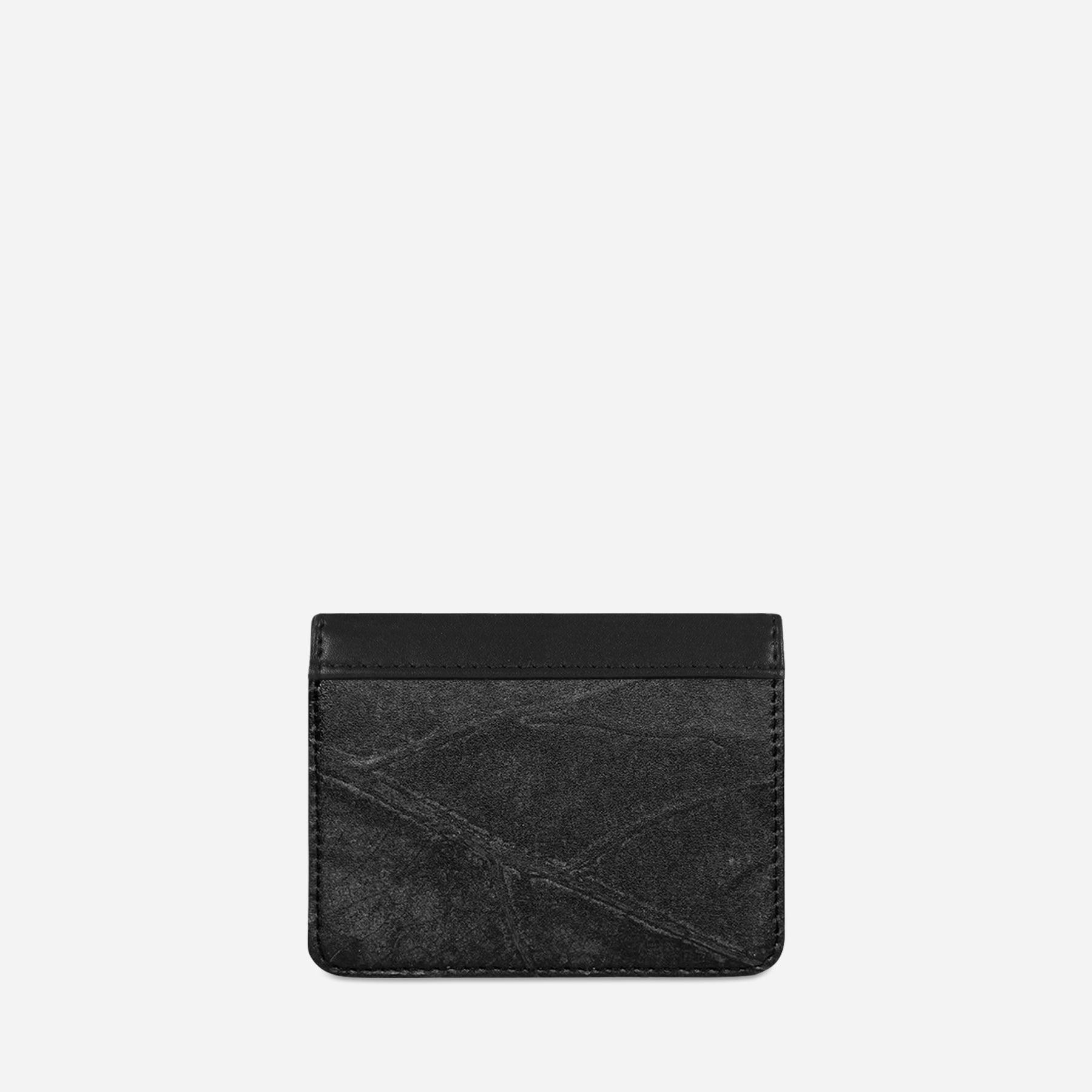 Back Black Vegan Bi-Fold Cardholder by Thamon