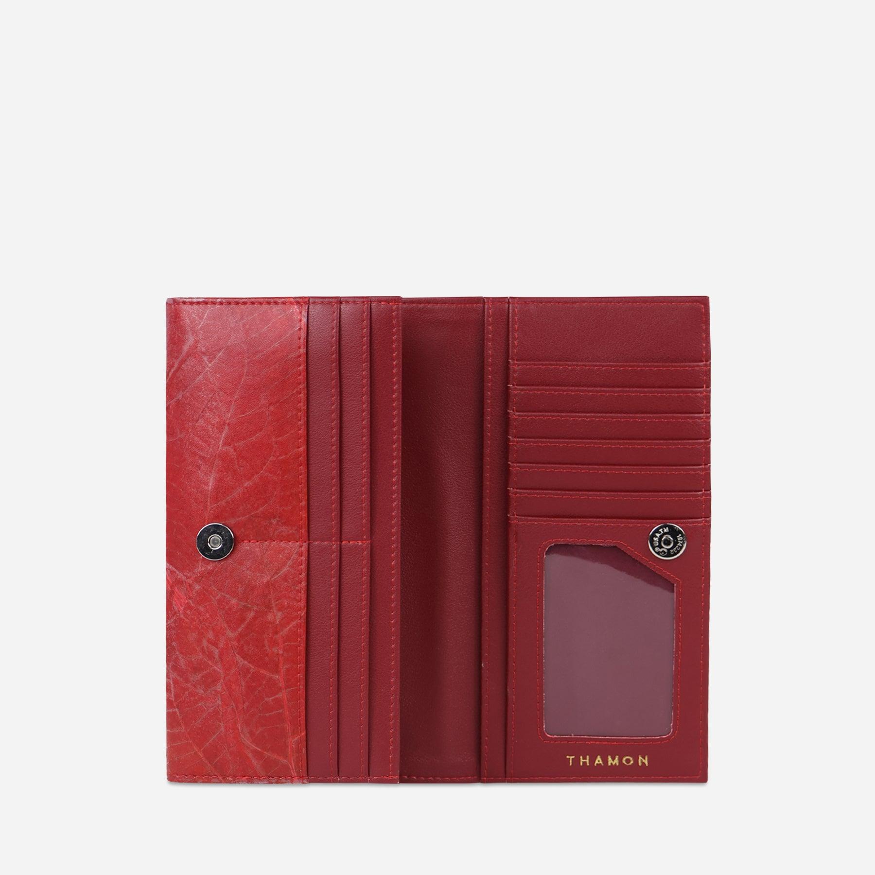 Inner Cherry Red Fold-Over Purse by Thamon