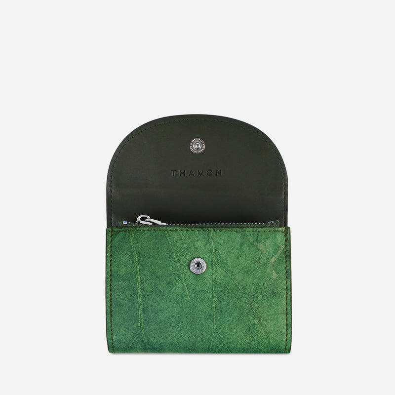 Open Forest Green Pippa Coin Purse by Thamon