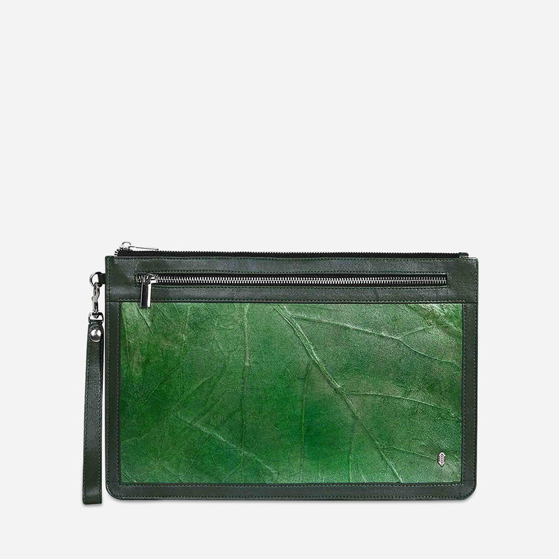 Front Forest Green Dylan Pouch by Thamon