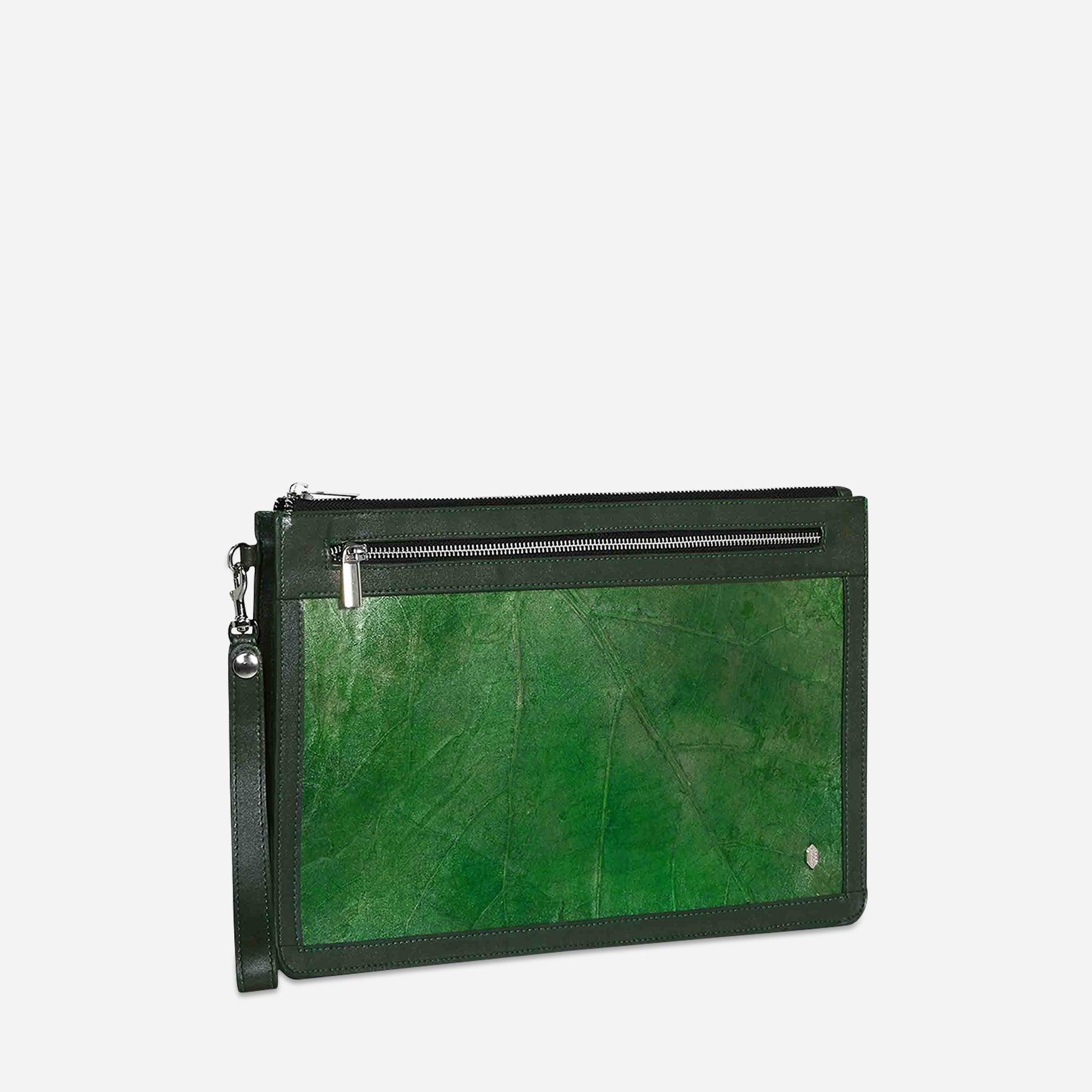 Side Forest Green Dylan Pouch by Thamon