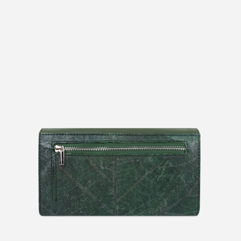 Back Forest Green Fold-Over Purse by Thamon