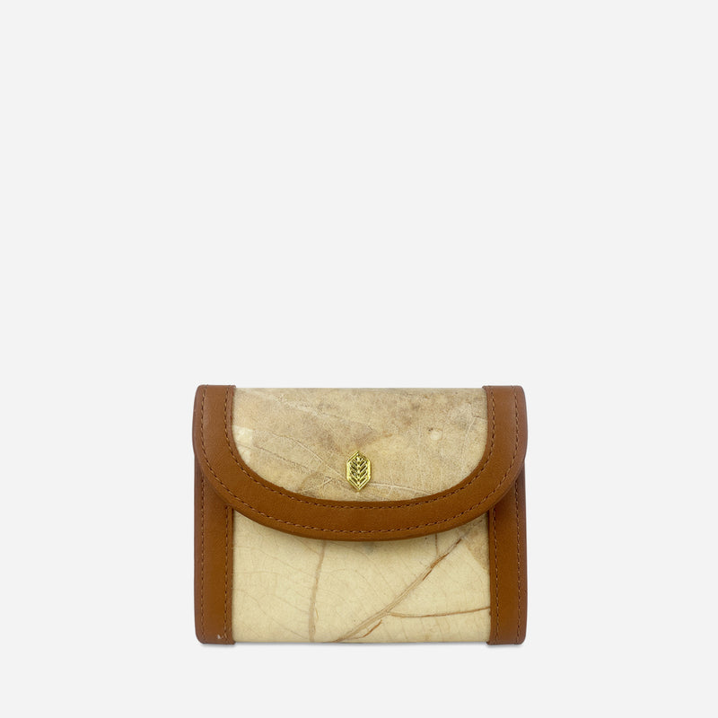 Front Latte beige Lily Coin Purse by Thamon