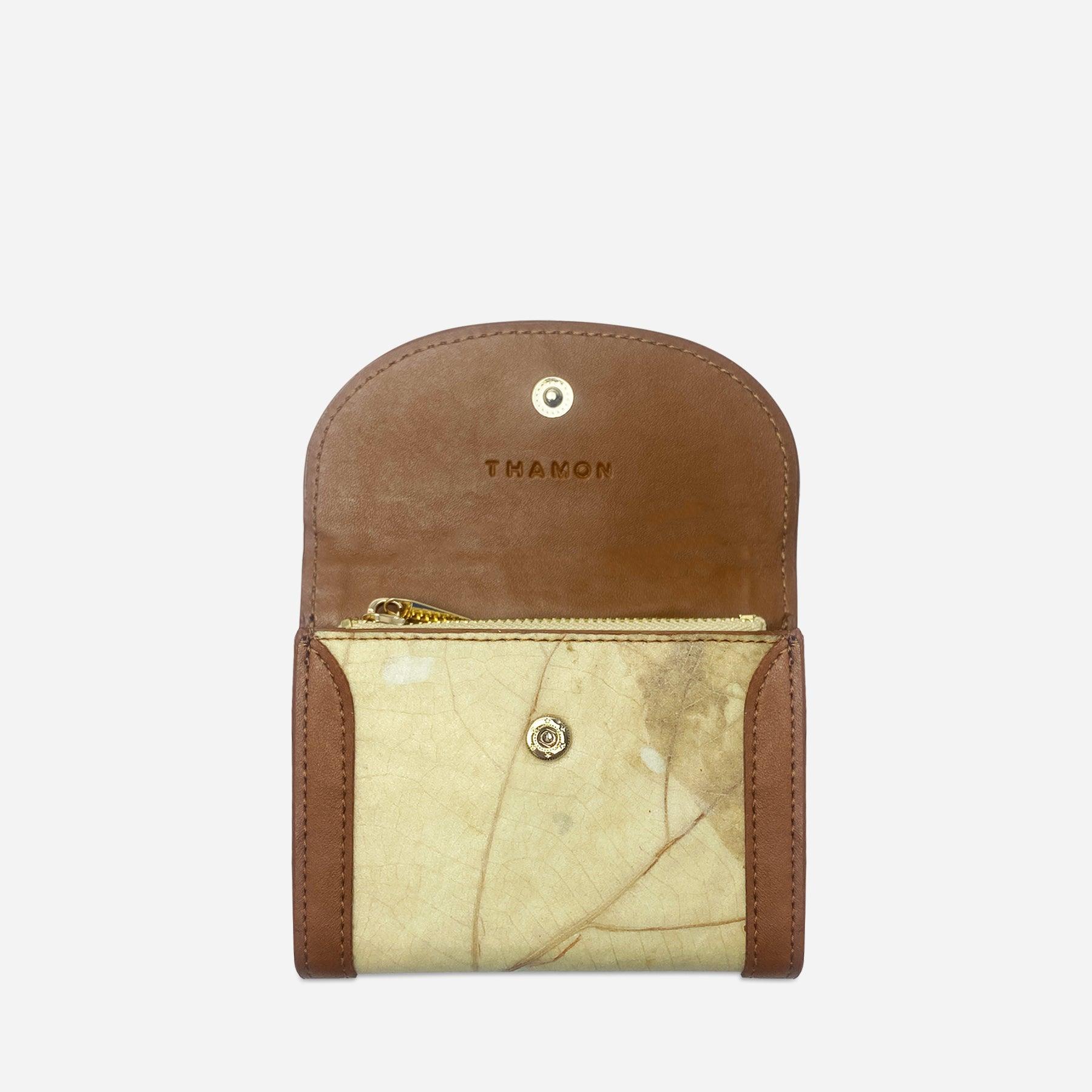 Open Latte beige Lily Coin Purse by Thamon