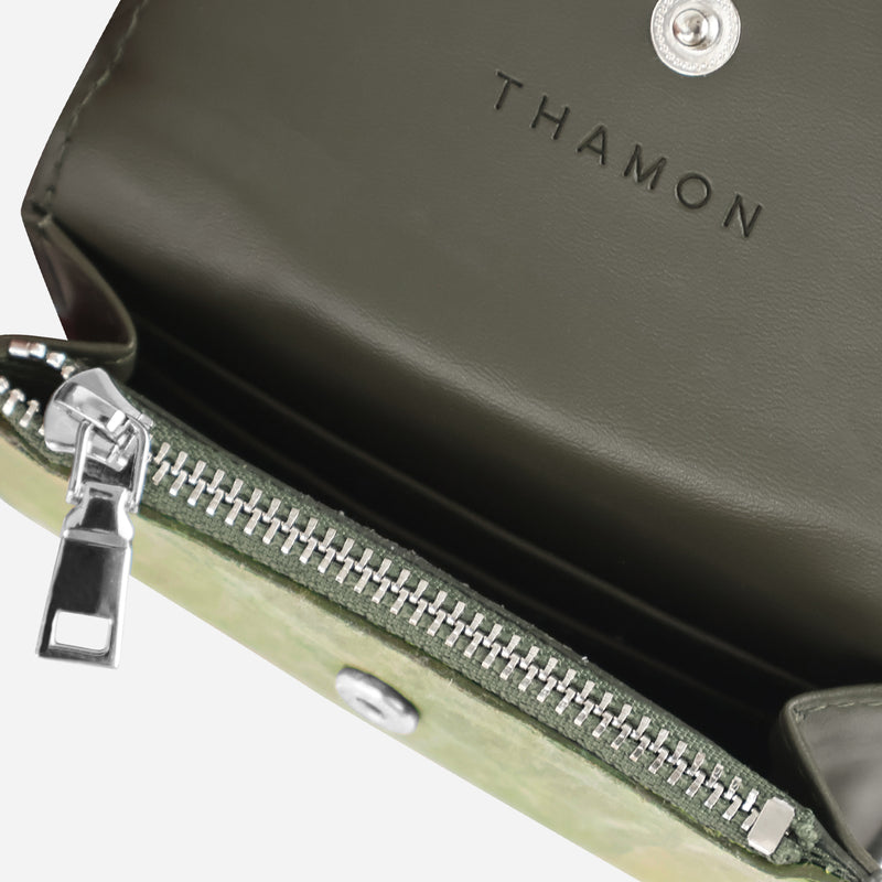 Inner Olive Green Pippa Coin Purse by Thamon