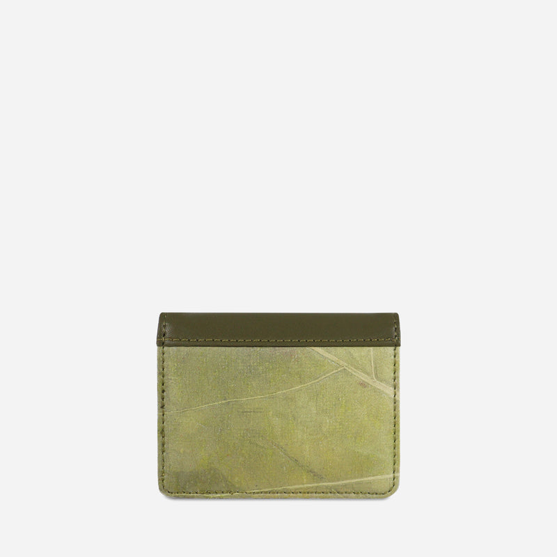 Back Olive Vegan Bi-Fold Cardholder by Thamon