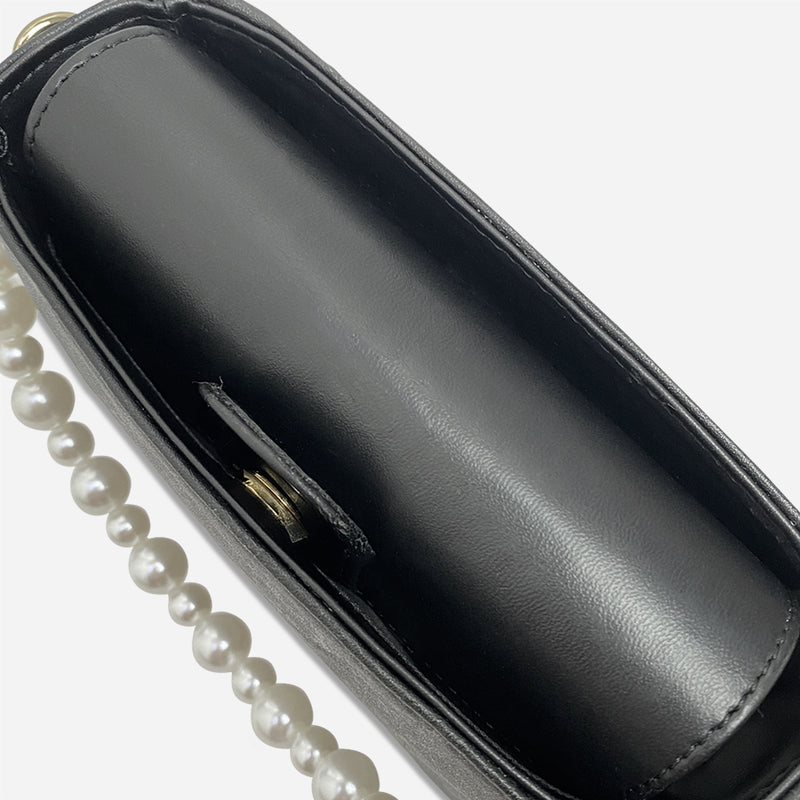 Top Black Pearl Crossbody Bag by Thamon