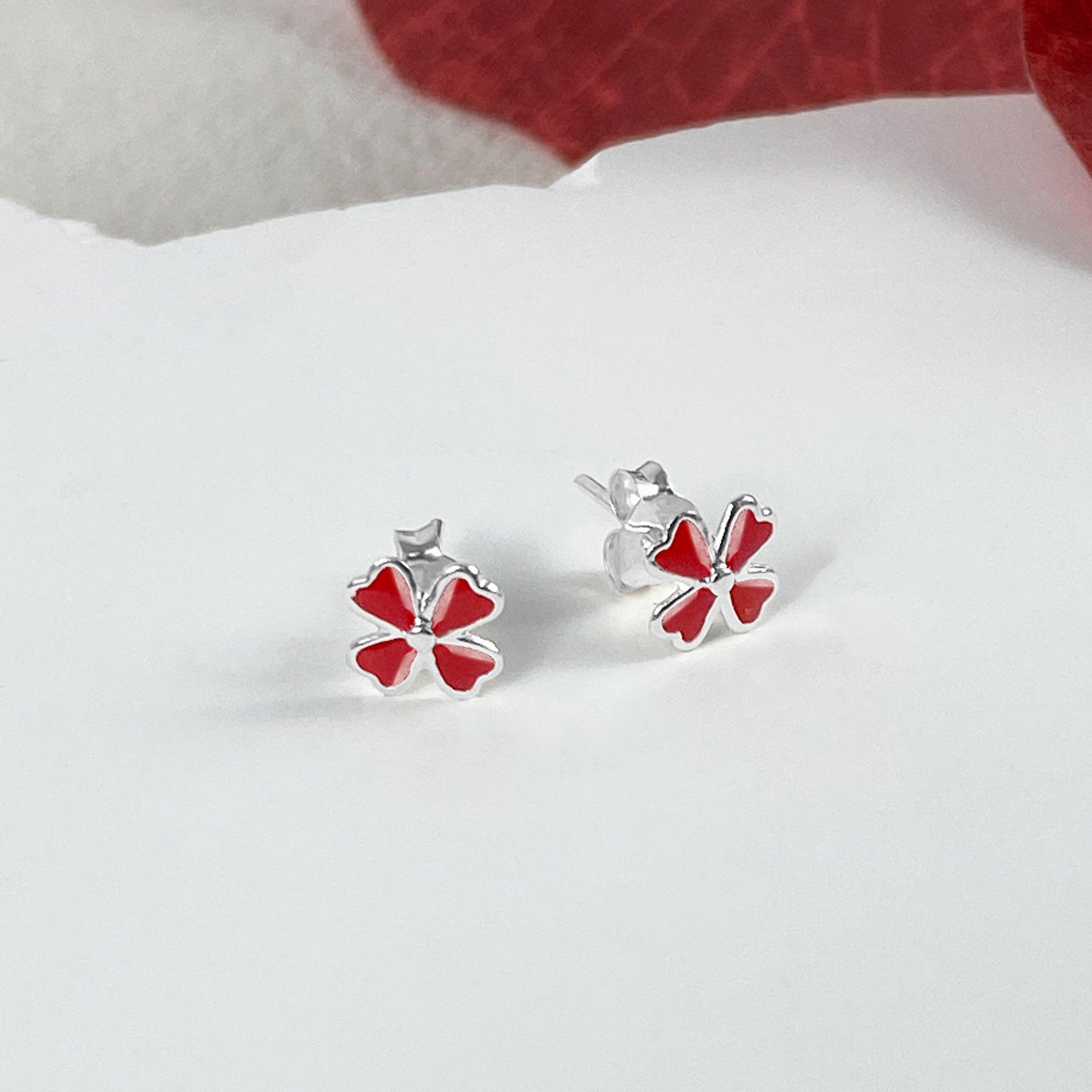 Four Leaf Clover Stud Earrings