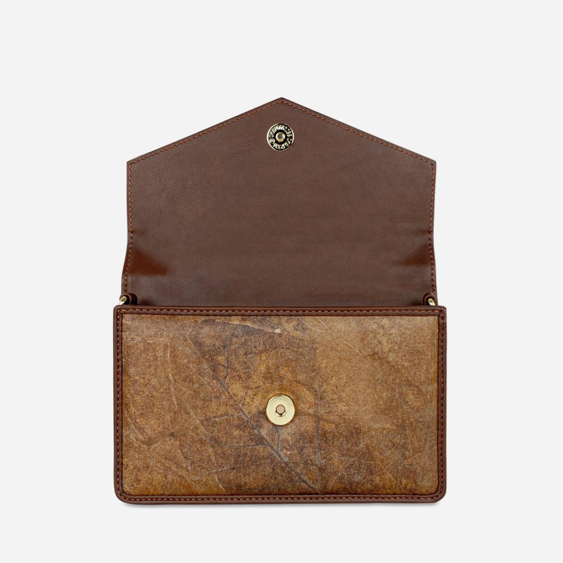 Open Spice Brown Margot Vegan Pouch Bag by Thamon