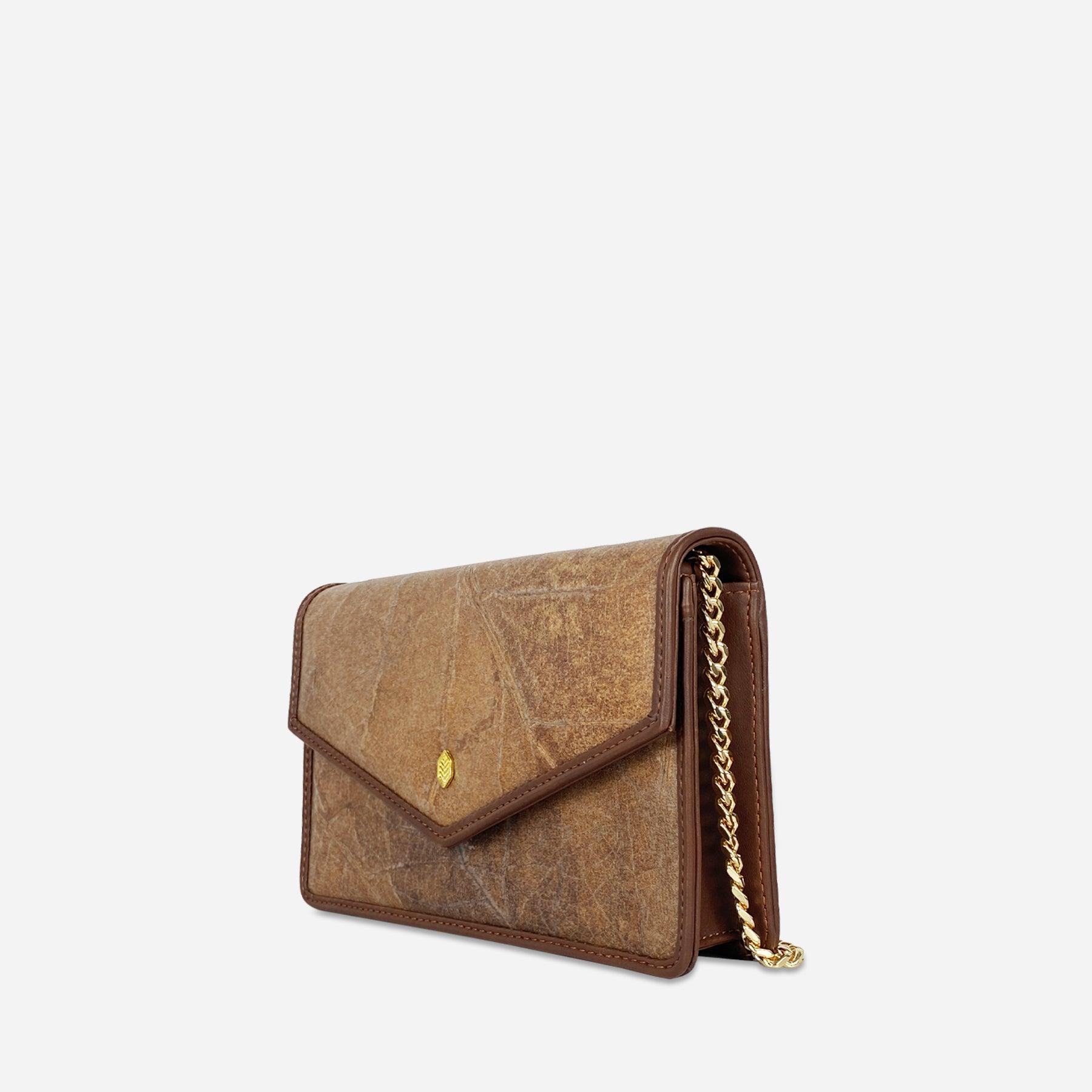 Side Spice Brown Margot Vegan Pouch Bag by Thamon