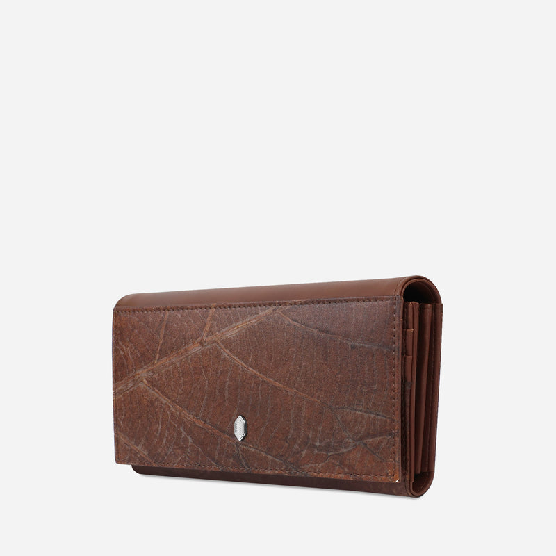 Side Spice Brown Fold-Over Purse by Thamon