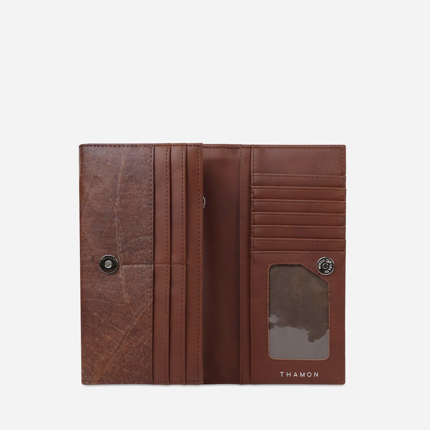 Inner Spice Brown Fold-Over Purse by Thamon