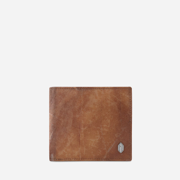 Leaf Bifold Card Wallet, Spice Brown